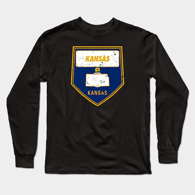 kansas Long Sleeve T-Shirt by DeekayGrafx